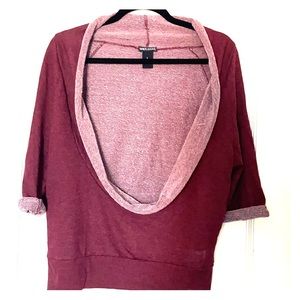 Wet Seal Maroon Open Neck Top